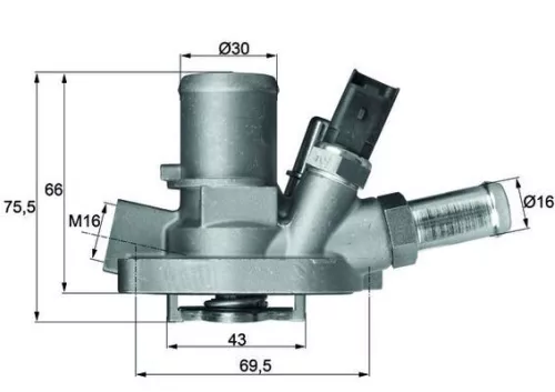 Thermostat, Kühlmittel MAHLE TI 147 80)