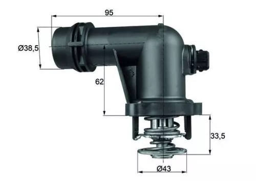 Thermostat, Kühlmittel MAHLE TM 15 105)