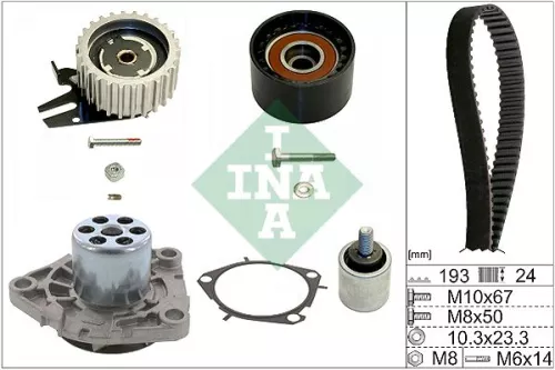 Water Pump & Timing Belt Kit Schaeffler INA 530 0619 30)