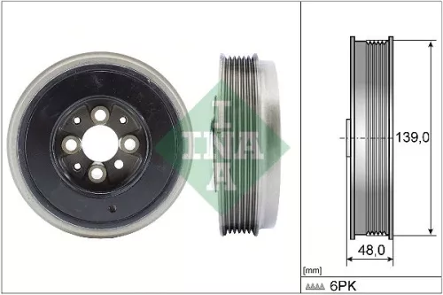 Riemenscheibe, Kurbelwelle Schaeffler INA 544 0065 10)