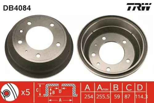 Bremstrommel TRW DB4084)