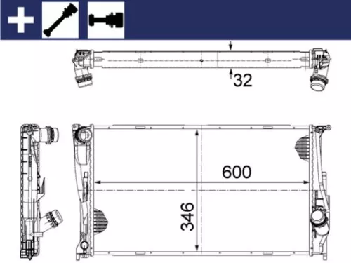 Kühler, Motorkühlung MAHLE CR 1083 000S)