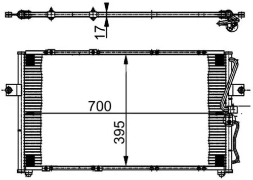 Kondensator, Klimaanlage MAHLE AC 379 000S)