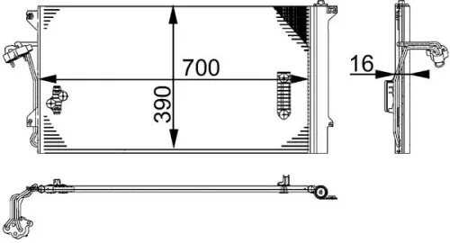 Kondensator, Klimaanlage MAHLE AC 659 000S)