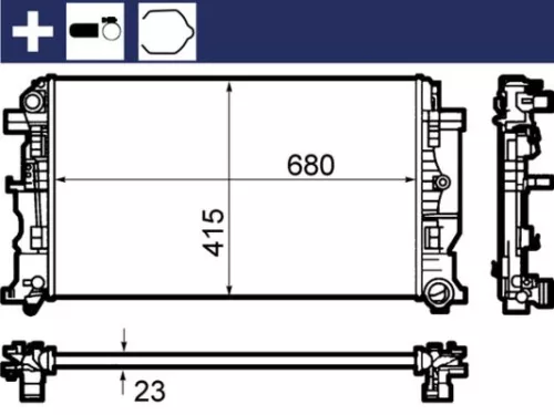 Kühler, Motorkühlung MAHLE CR 1710 000S)