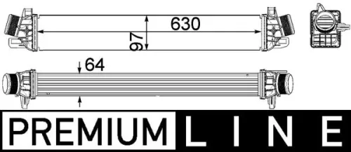 Ladeluftkühler MAHLE CI 259 000P)