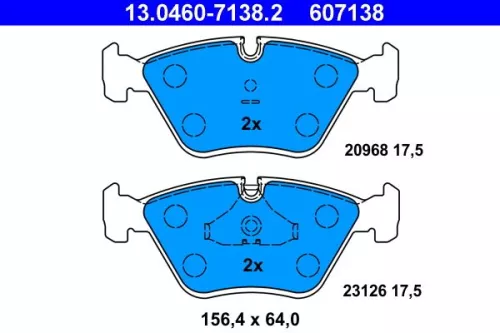 Bremsbelagsatz, Scheibenbremse ATE 13.0460-7138.2)