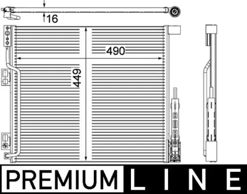 Kondensator, Klimaanlage MAHLE AC 570 000P)