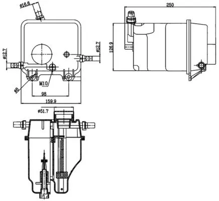 Ausgleichsbehälter, Kühlmittel MAHLE CRT 125 000S)