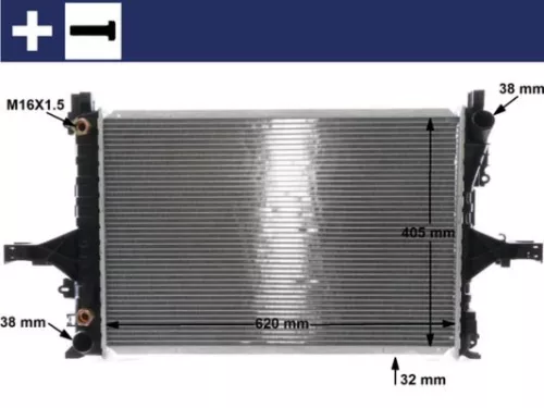 Kühler, Motorkühlung MAHLE CR 1547 000S)