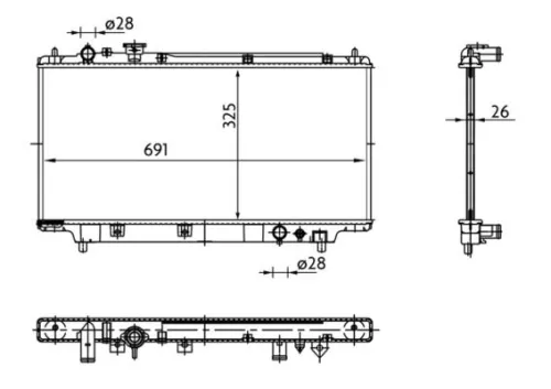 Kühler, Motorkühlung MAHLE CR 183 000S)