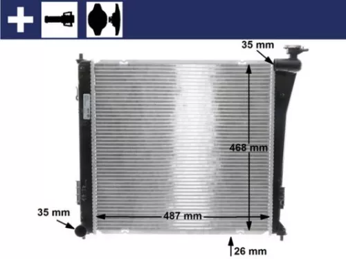 Kühler, Motorkühlung MAHLE CR 848 000S)