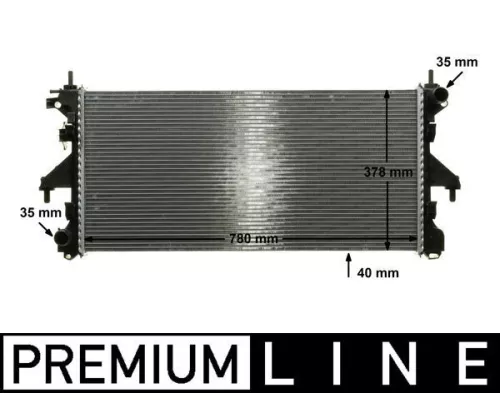 Kühler, Motorkühlung MAHLE CR 887 000P)