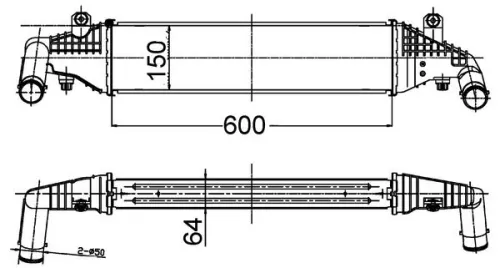 Ladeluftkühler MAHLE CI 504 000S)