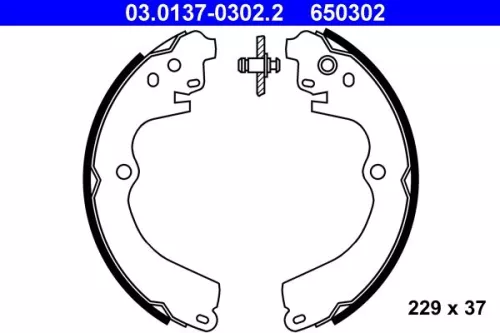 Bremsbackensatz ATE 03.0137-0302.2)