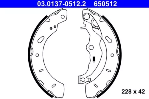 Bremsbackensatz ATE 03.0137-0512.2)