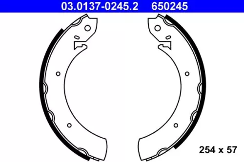 Bremsbackensatz ATE 03.0137-0245.2)