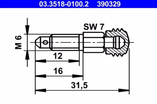 Entlüftungsschraube/Ventil ATE 03.3518-0100.2)