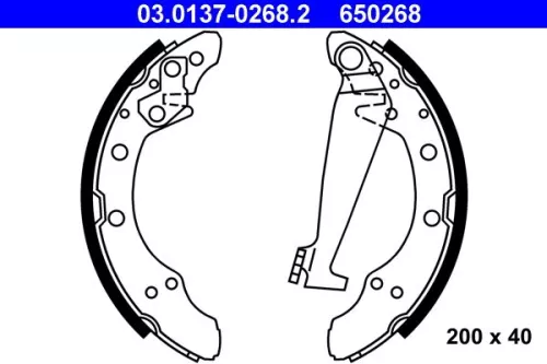 Bremsbackensatz ATE 03.0137-0268.2)