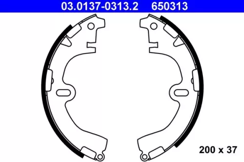 Bremsbackensatz ATE 03.0137-0313.2)
