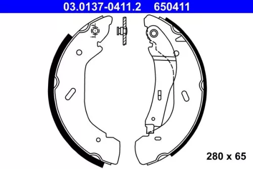 Bremsbackensatz ATE 03.0137-0411.2)