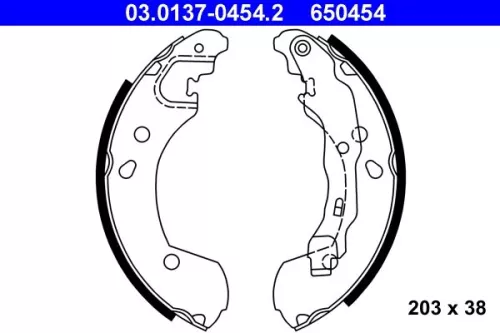 Bremsbackensatz ATE 03.0137-0454.2)