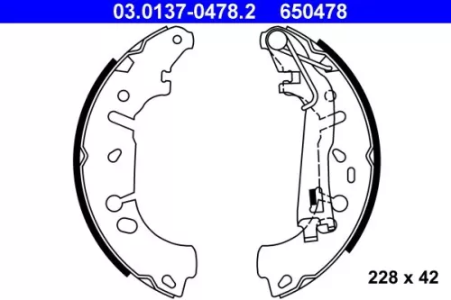 Bremsbackensatz ATE 03.0137-0478.2)