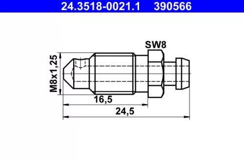 Entlüftungsschraube/Ventil ATE 24.3518-0021.1)