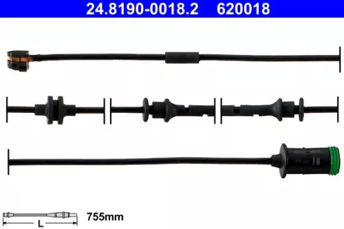 Warnhinweis: Bremsbelagverschleiß ATE 24.8190-0018.2)