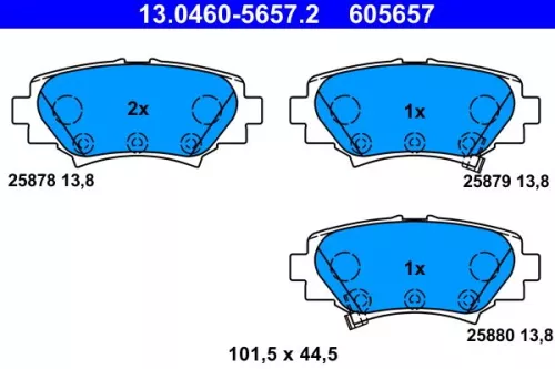 Bremsbelagsatz, Scheibenbremse ATE 13.0460-5657.2)