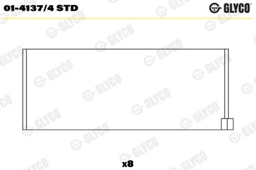 Pleuellager GLYCO 01-4137/4 STD)