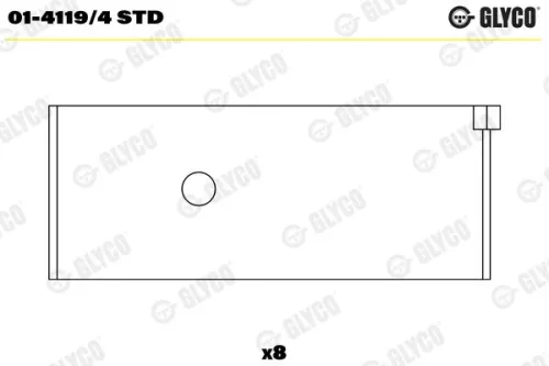 Pleuellager GLYCO 01-4119/4 STD)