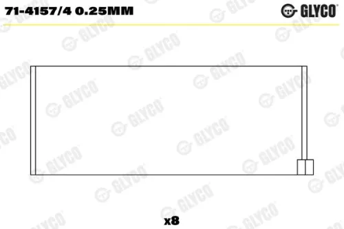 Pleuellager GLYCO 71-4157/4 0.25mm)