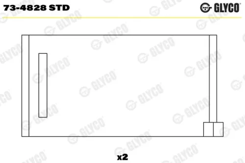Nockenwellenlager GLYCO 73-4828 STD)