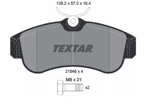 Bremsbelagsatz, Scheibenbremse TEXTAR 2154601)