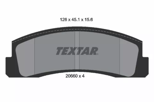Bremsbelagsatz, Scheibenbremse TEXTAR 2066001)