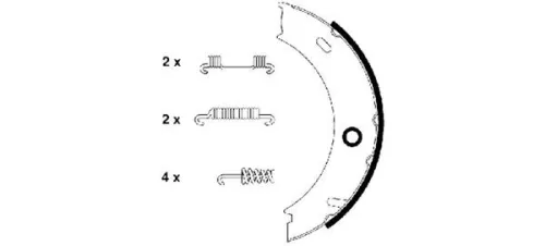 Bremsbackensatz, Feststellbremse TEXTAR 91057900)