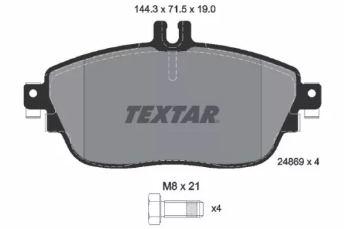 Bremsbelagsatz, Scheibenbremse TEXTAR 2486901)