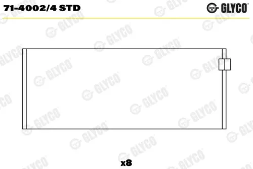 Pleuellager GLYCO 71-4002/4 STD)