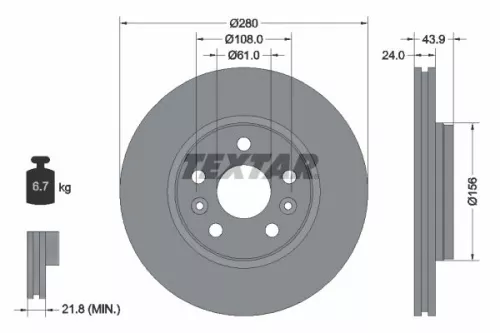 Bremsscheibe TEXTAR 92202403)