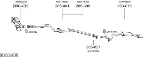 Exhaust System HANS SYS09370)