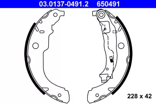 Bremsbackensatz ATE 03.0137-0491.2)