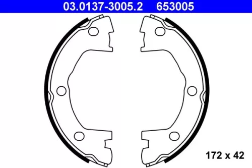 Bremsbackensatz, Feststellbremse ATE 03.0137-3005.2)