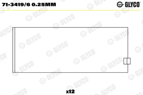 Pleuellager GLYCO 71-3419/6 0.25mm)