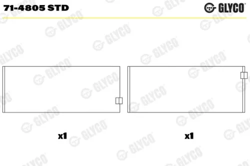 Pleuellager GLYCO 71-4805 STD)