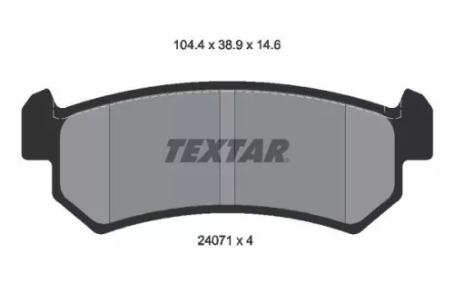 Bremsbelagsatz, Scheibenbremse TEXTAR 2407101)