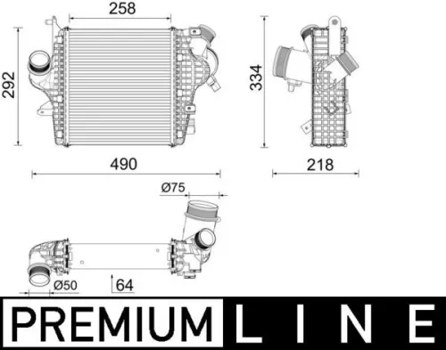 Ladeluftkühler MAHLE CI 637 000P)