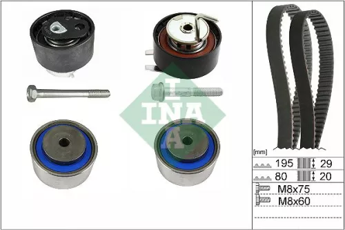 Timing Belt Kit Schaeffler INA 530 0766 10)