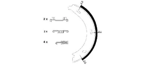 Bremsbackensatz, Feststellbremse TEXTAR 91054600)