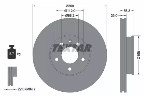 Bremsscheibe TEXTAR 92109803)